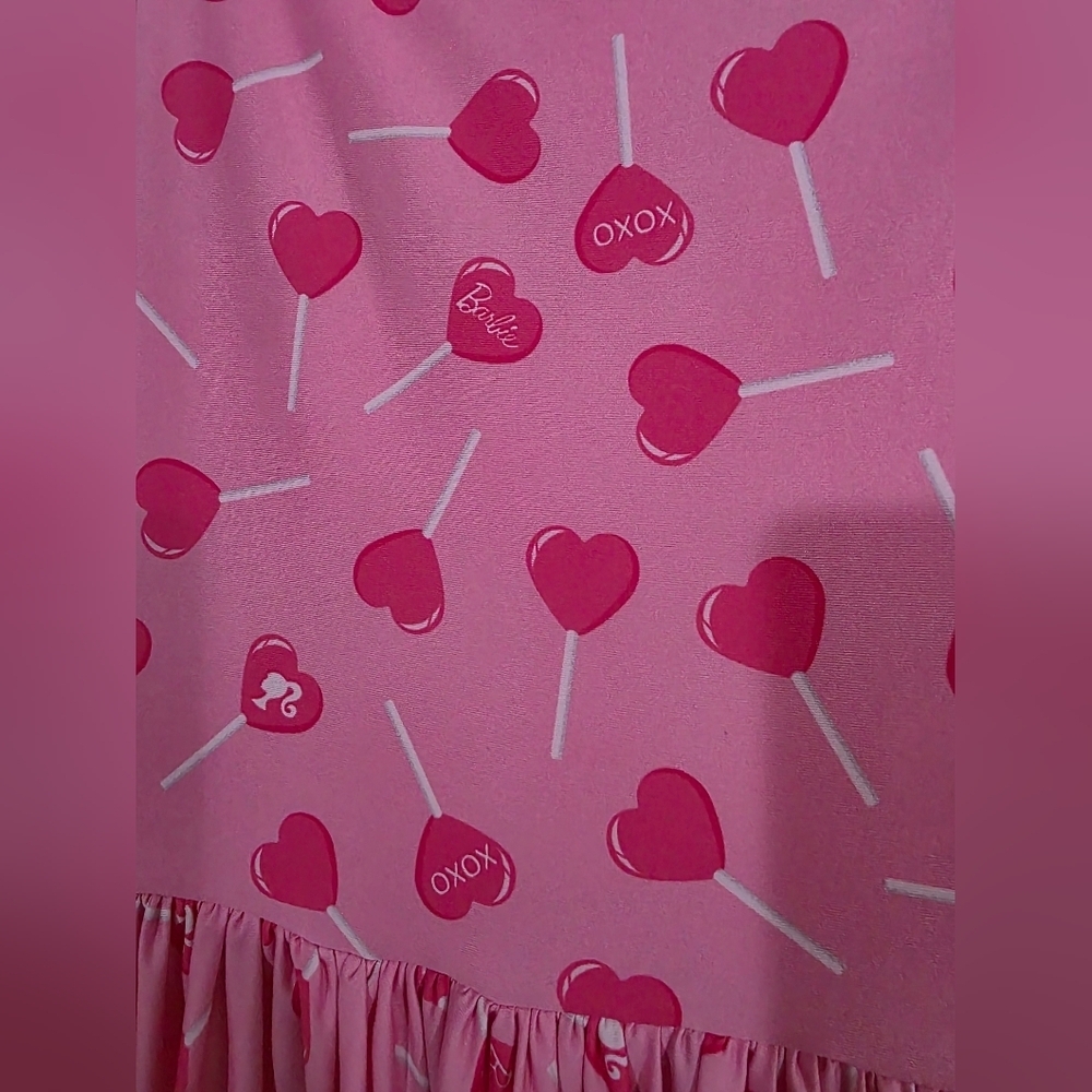 Blackmilk x Barbie pink lollipop tie the knot tiered frill dress mini Dollskill - Picture 4 of 5